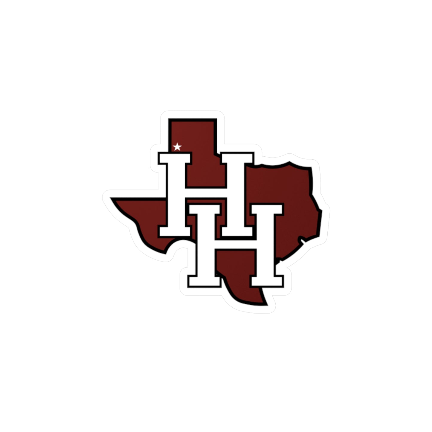 Hereford Texas HH Monogram Vinyl Sticker — Kiss-Cut Decal