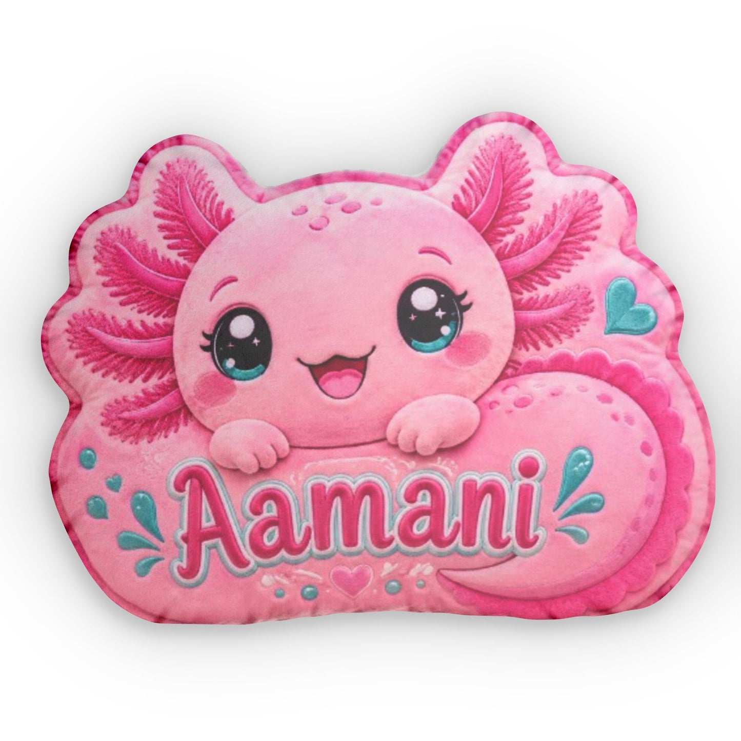 Personalized Axolotl Pillow – Cute Custom Name Plush Cushion for Kids’ Bedroom, Nursery & Gifts