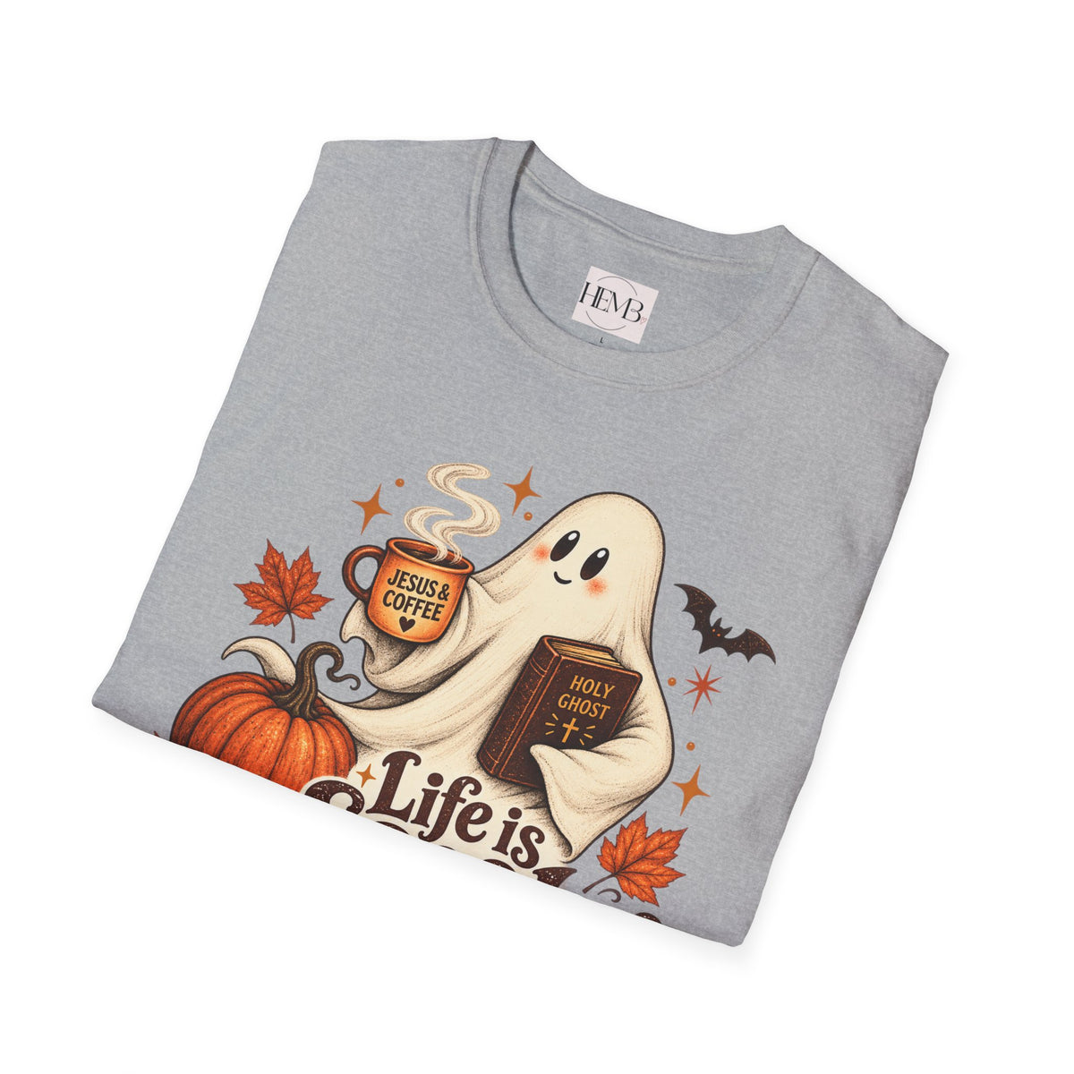 Life Is Spooky Without Jesus T-Shirt — Christian Halloween Ghost Tee