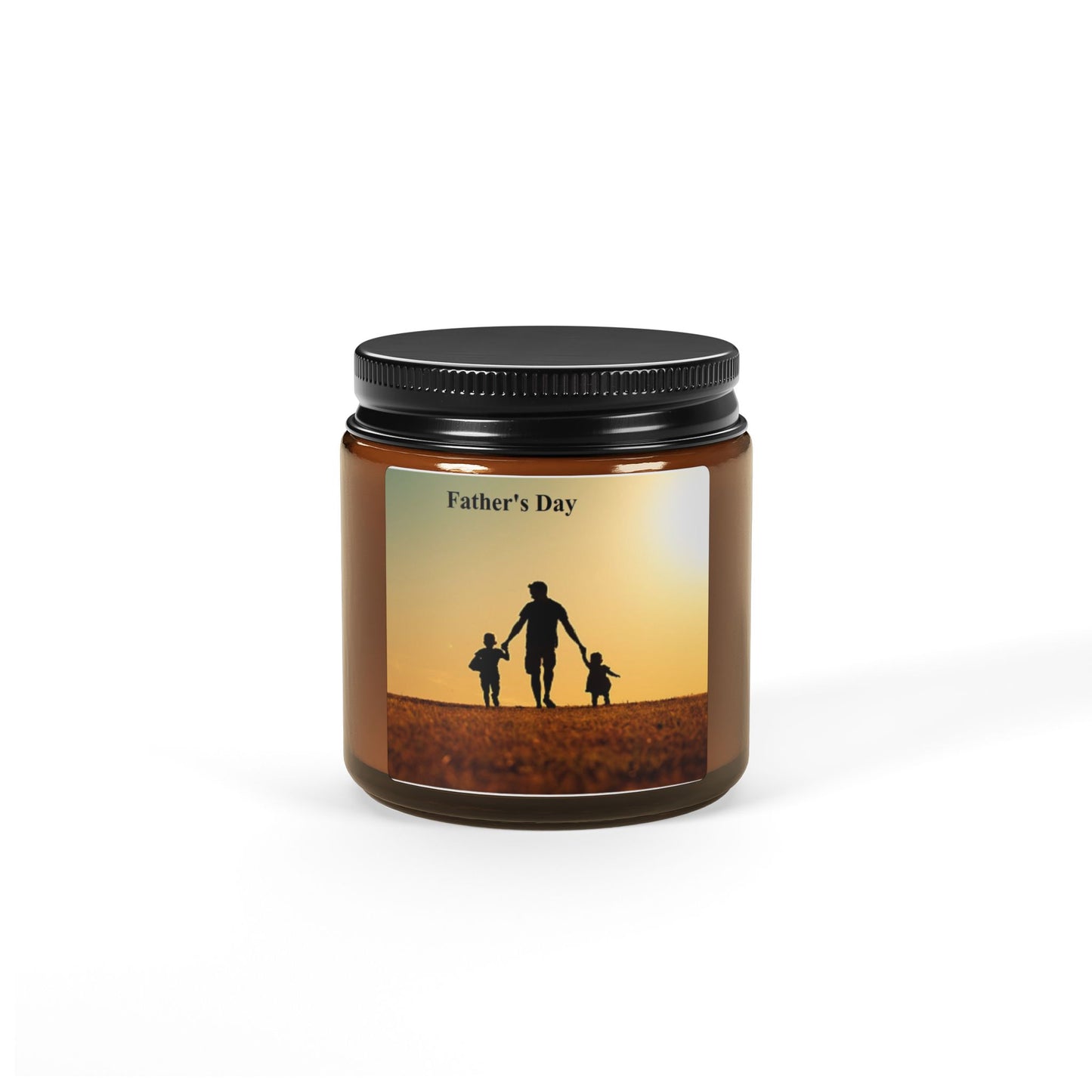 Father's Day Soy Candle — Amber Jar Scented Candle (Gift for Dad)