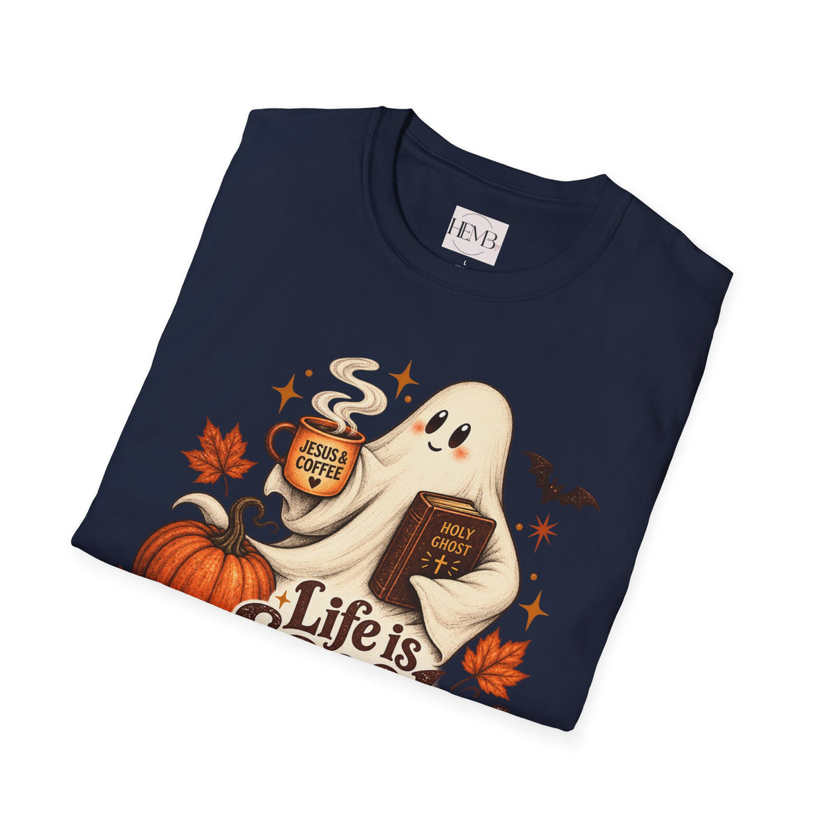 Life Is Spooky Without Jesus T-Shirt — Christian Halloween Ghost Tee