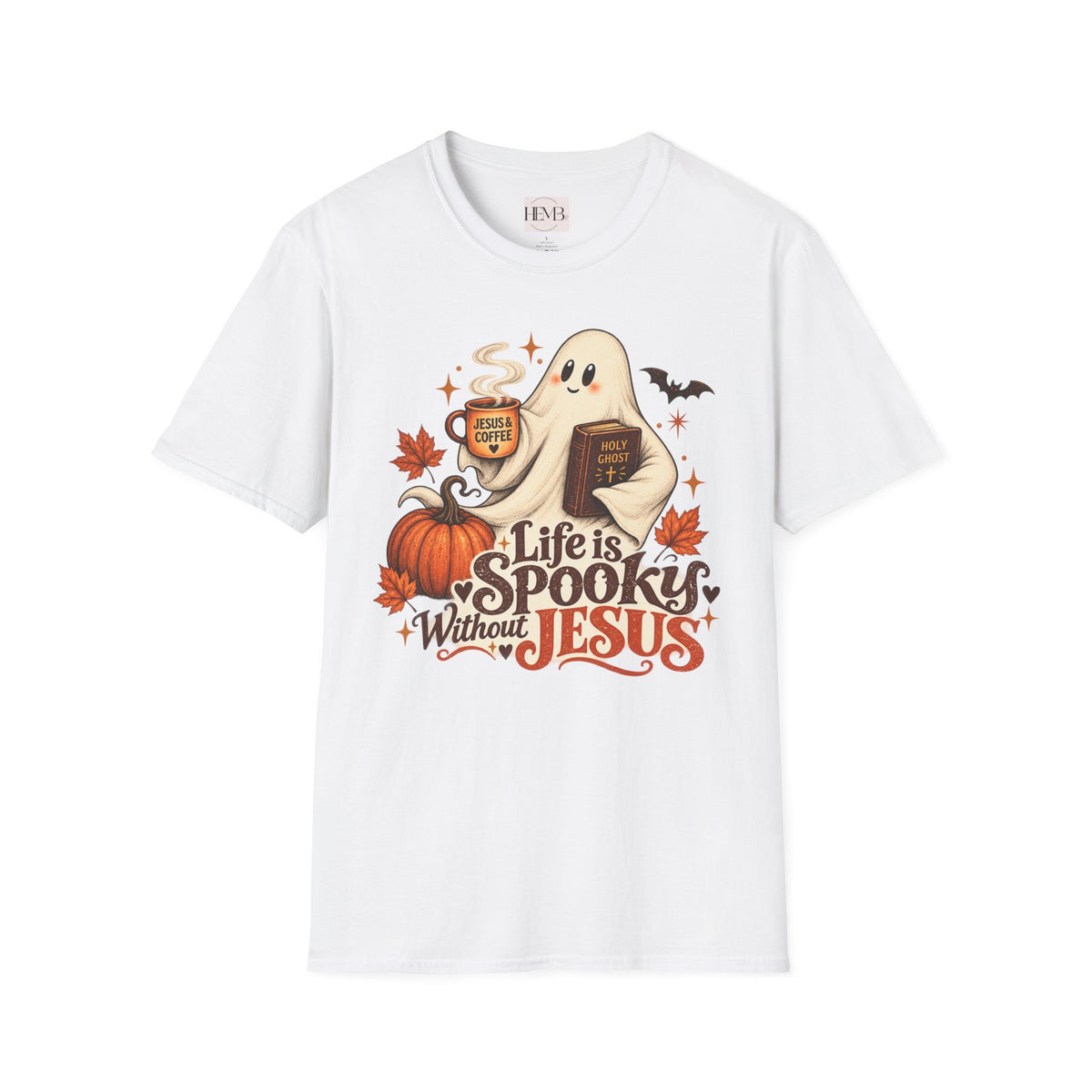 Life Is Spooky Without Jesus T-Shirt — Christian Halloween Ghost Tee