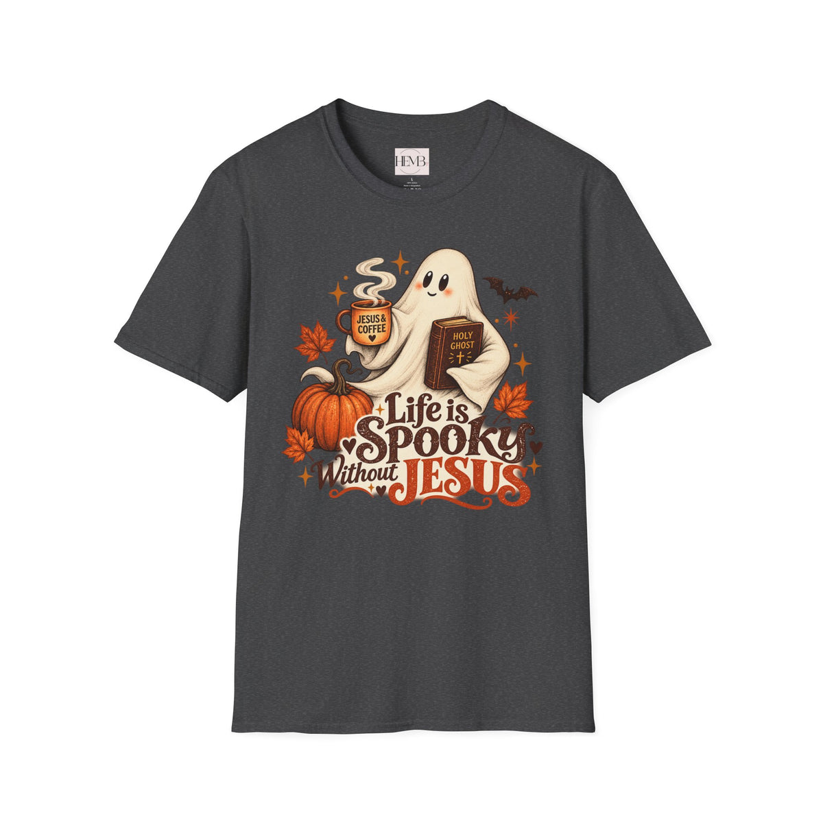 Life Is Spooky Without Jesus T-Shirt — Christian Halloween Ghost Tee