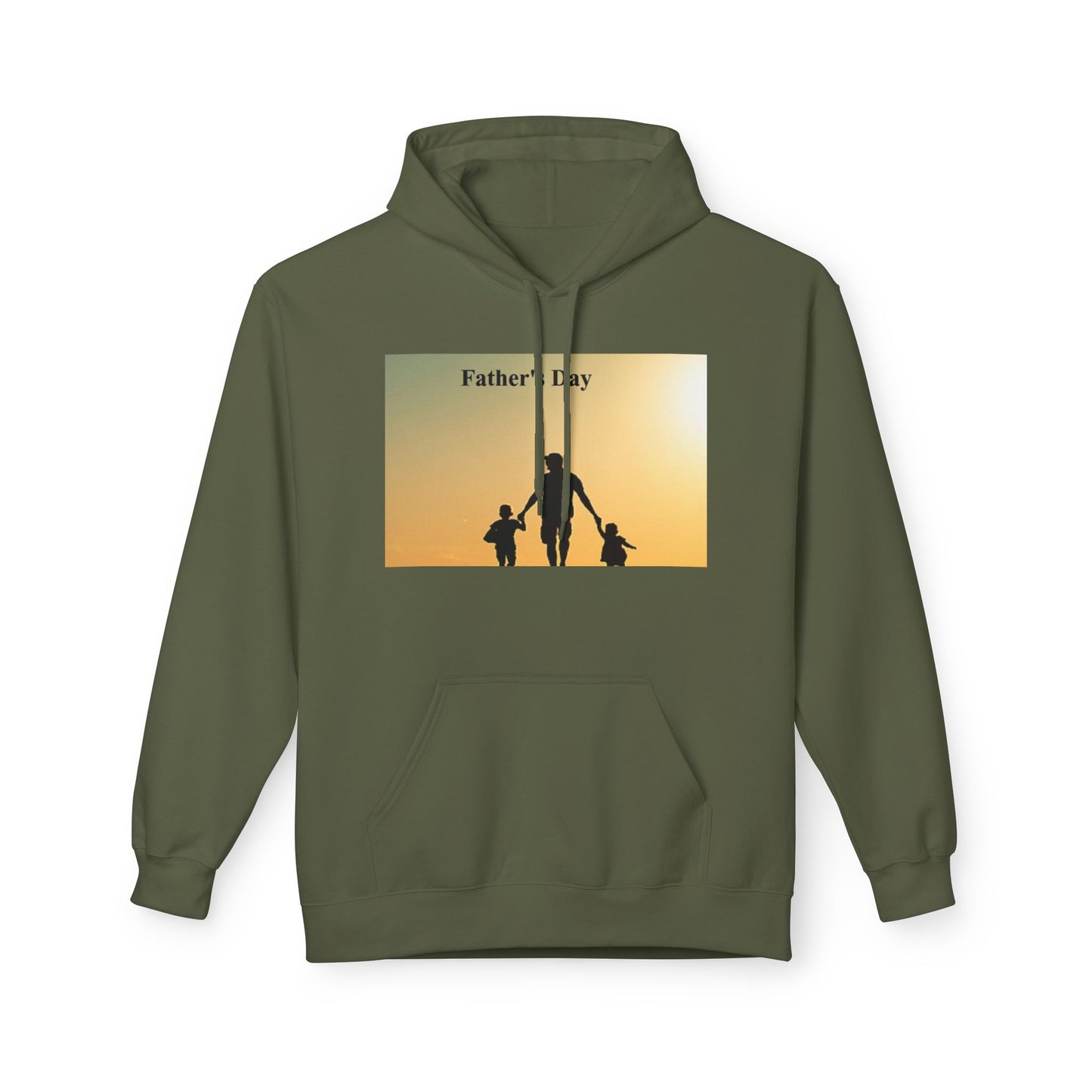 Father’s Day Hoodie – Silhouette Dad with Kids Sunset Sweatshirt