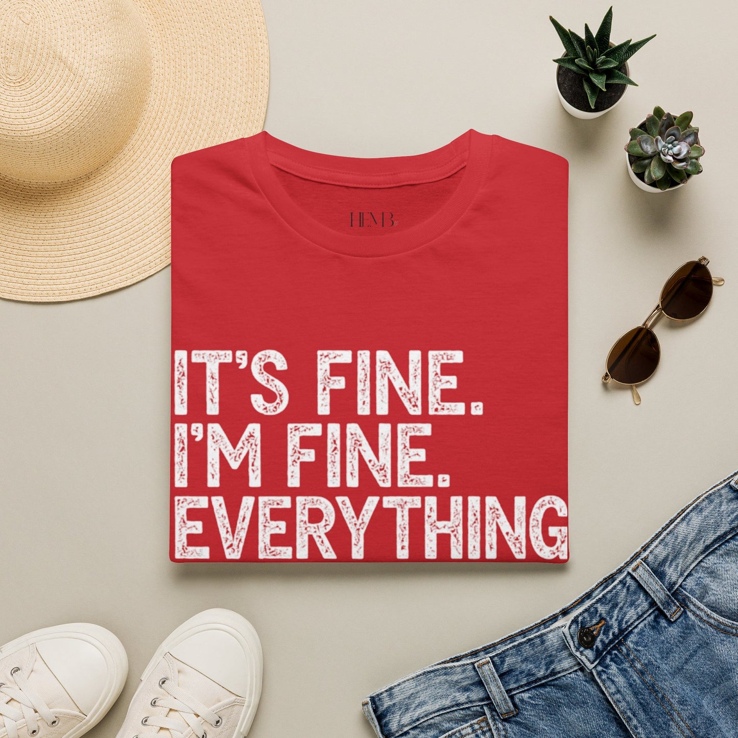 Senior Mom T‑Shirt — "It's Fine. I'm Fine. Everything is Fine." Graduation Mom Tee