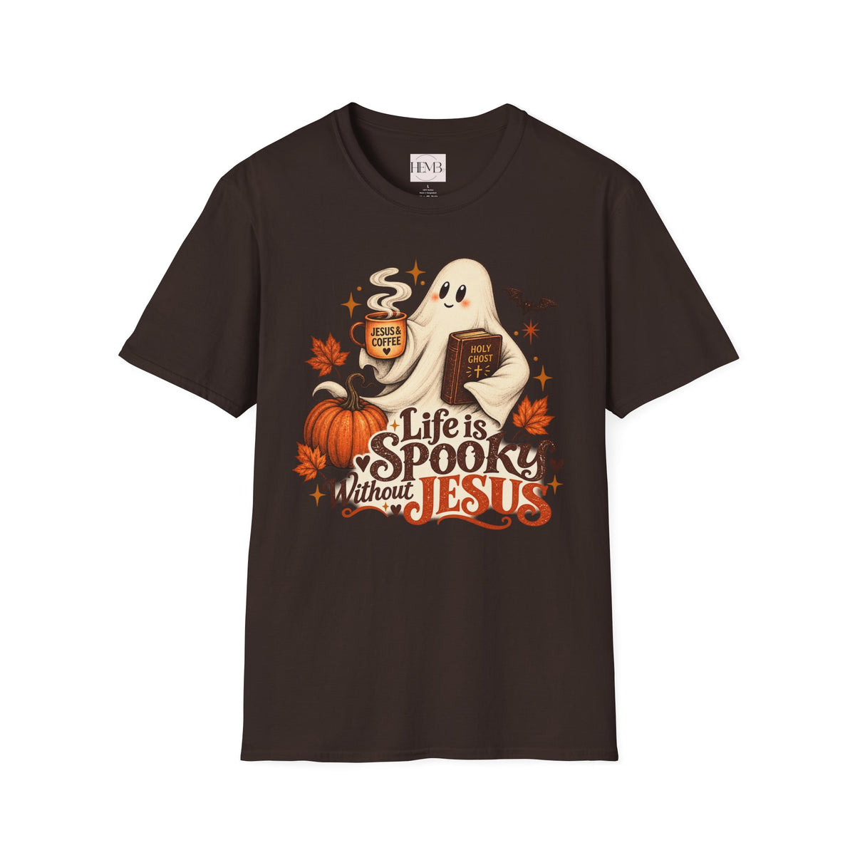 Life Is Spooky Without Jesus T-Shirt — Christian Halloween Ghost Tee