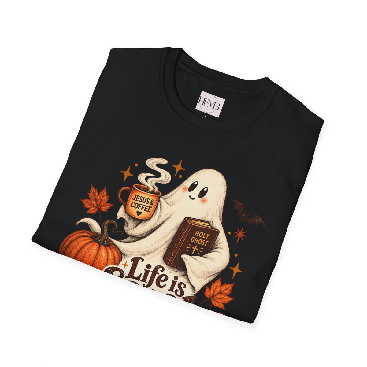 Life Is Spooky Without Jesus T-Shirt — Christian Halloween Ghost Tee