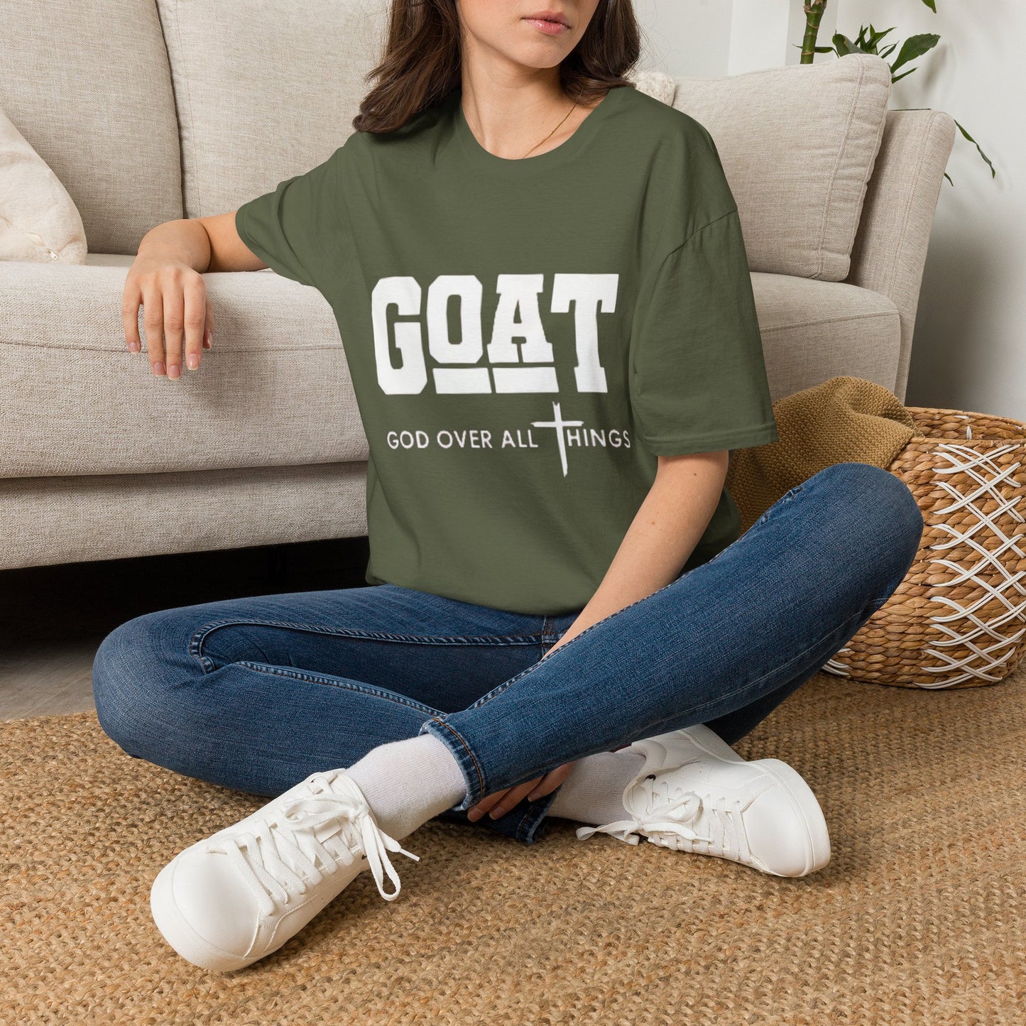 GOAT (God Over All Things) T-Shirt — Christian Faith Graphic Tee
