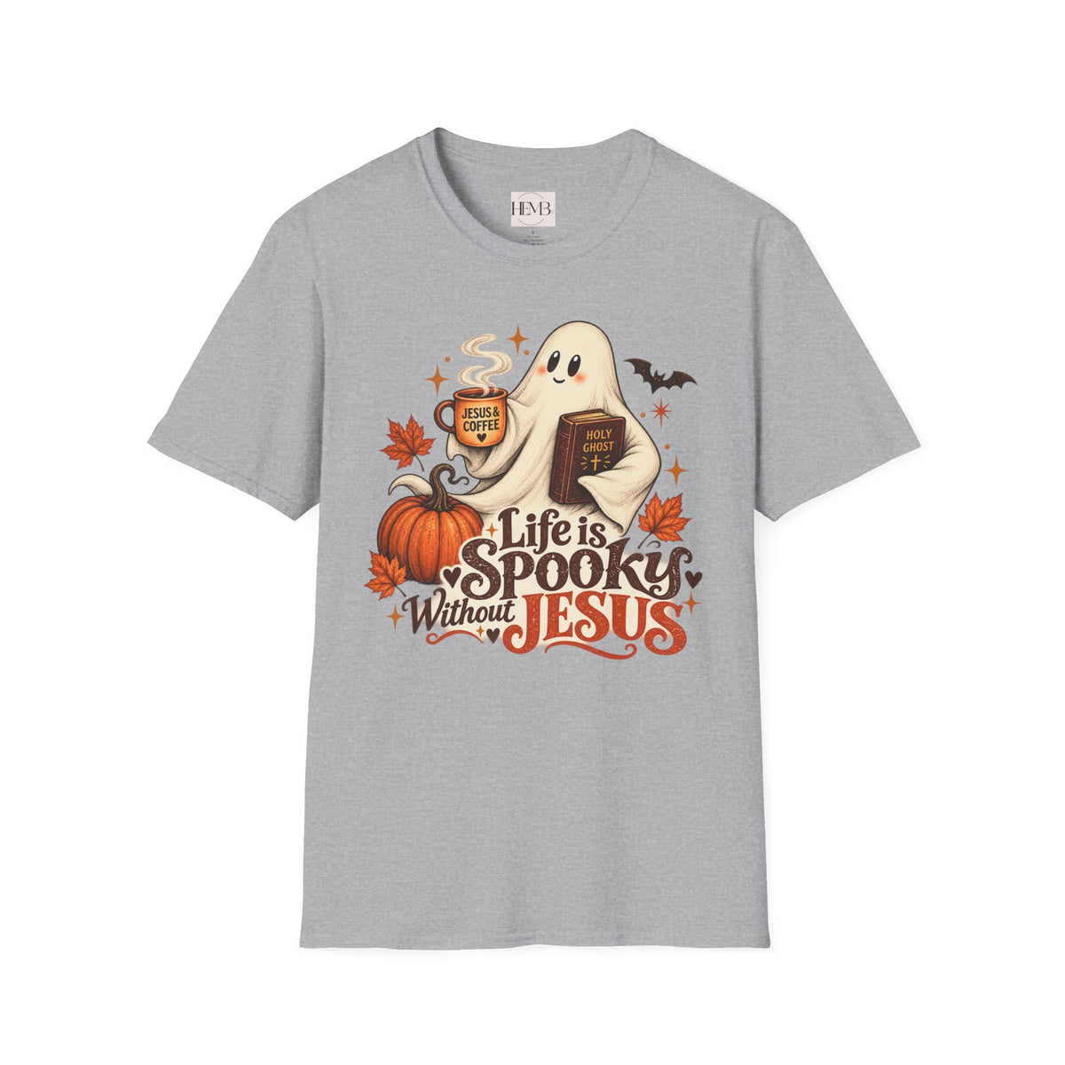 Life Is Spooky Without Jesus T-Shirt — Christian Halloween Ghost Tee