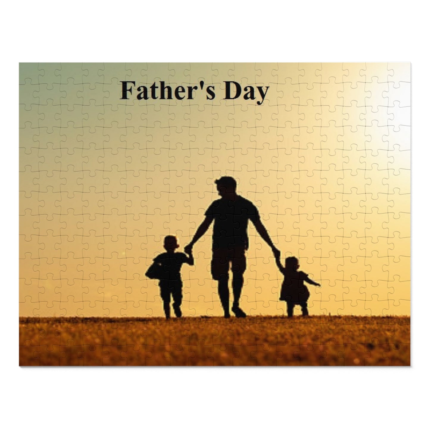 Father's Day Silhouette Jigsaw Puzzle with Tin