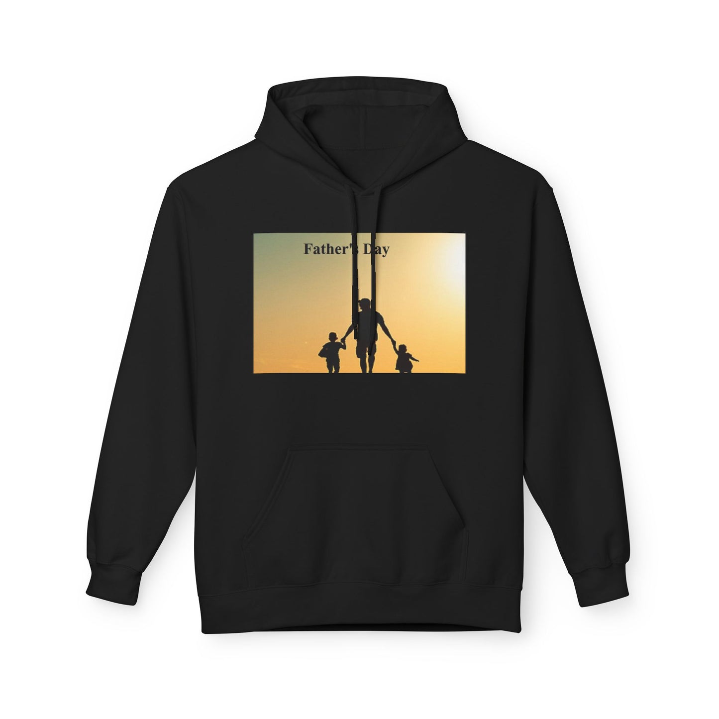 Father’s Day Hoodie – Silhouette Dad with Kids Sunset Sweatshirt