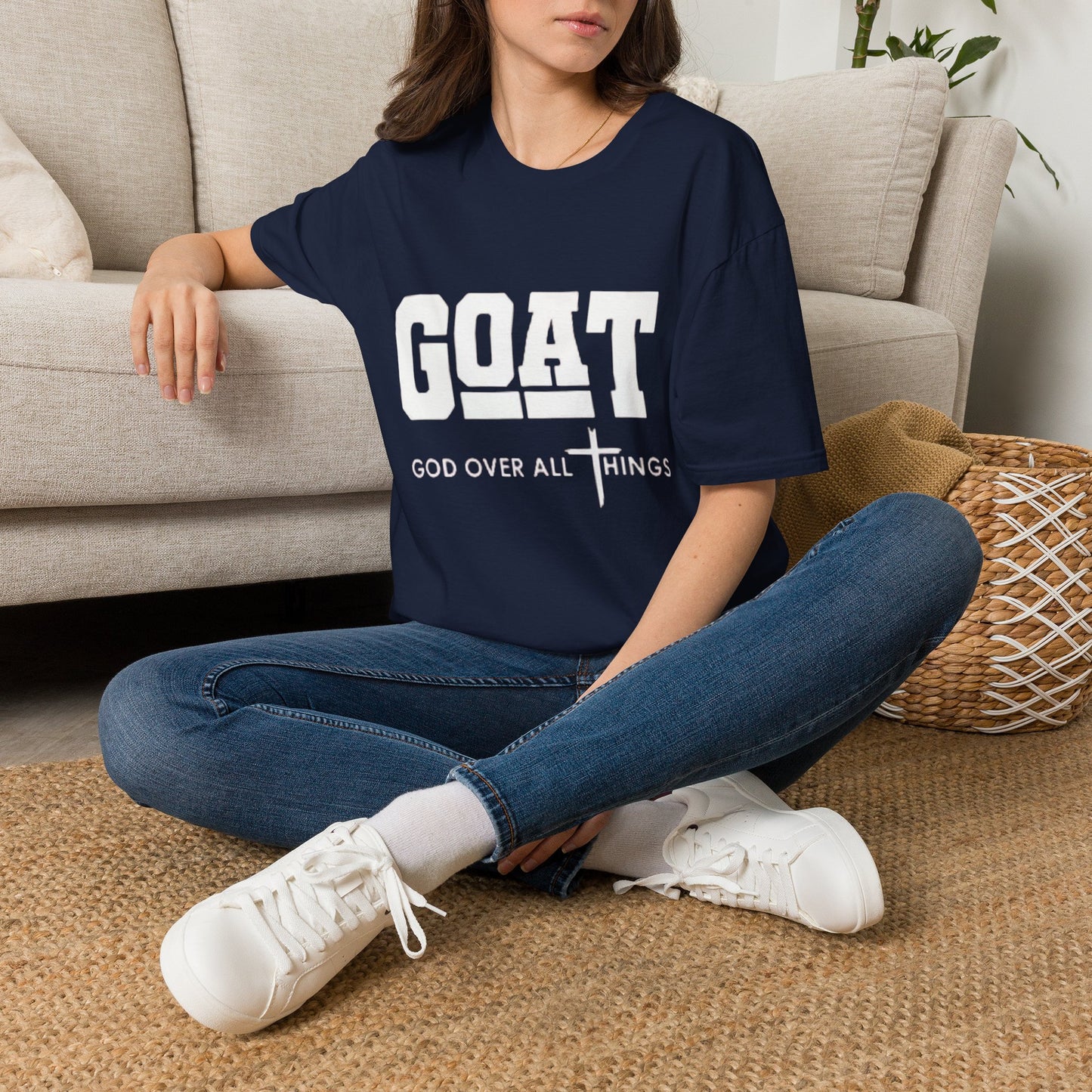 GOAT (God Over All Things) T-Shirt — Christian Faith Graphic Tee
