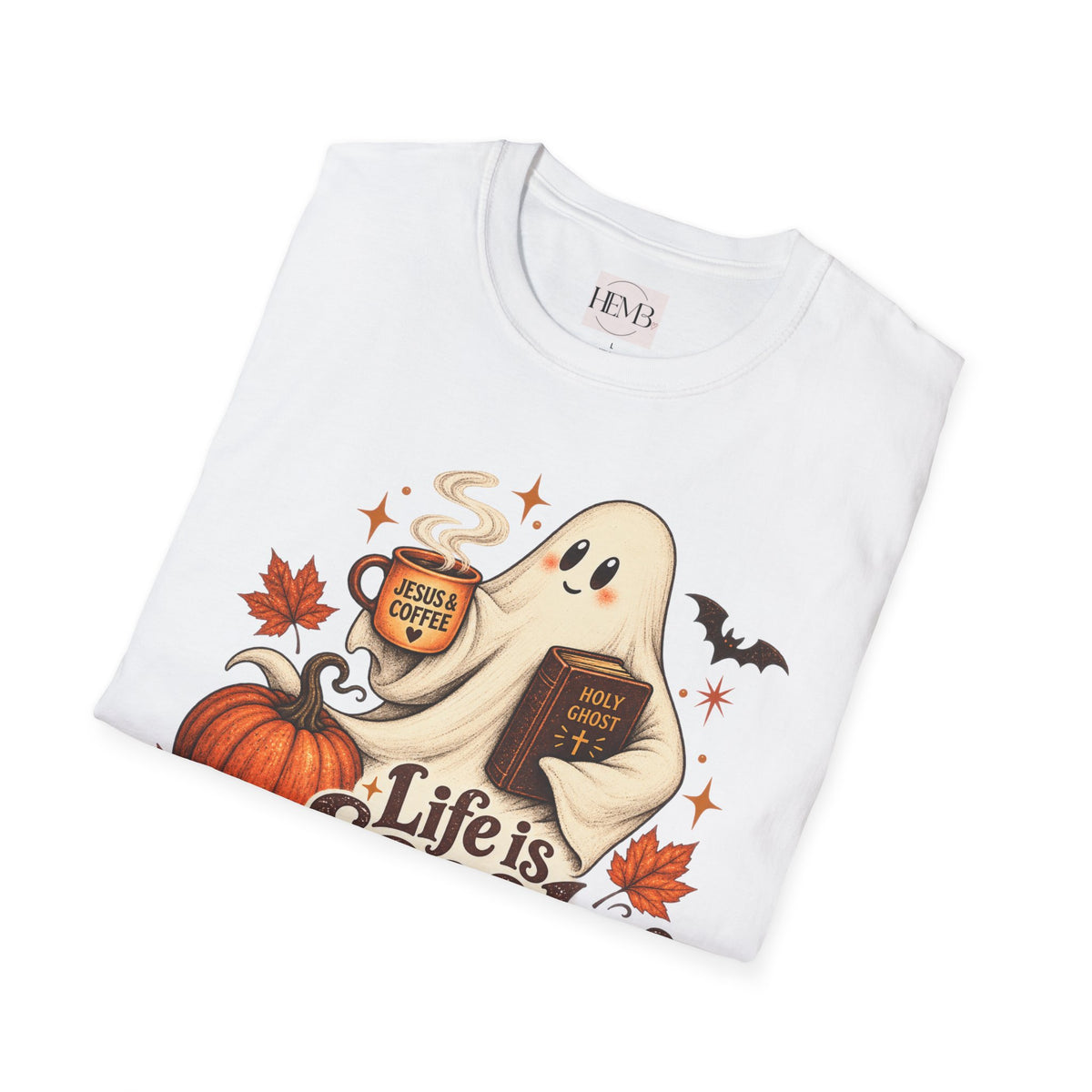 Life Is Spooky Without Jesus T-Shirt — Christian Halloween Ghost Tee