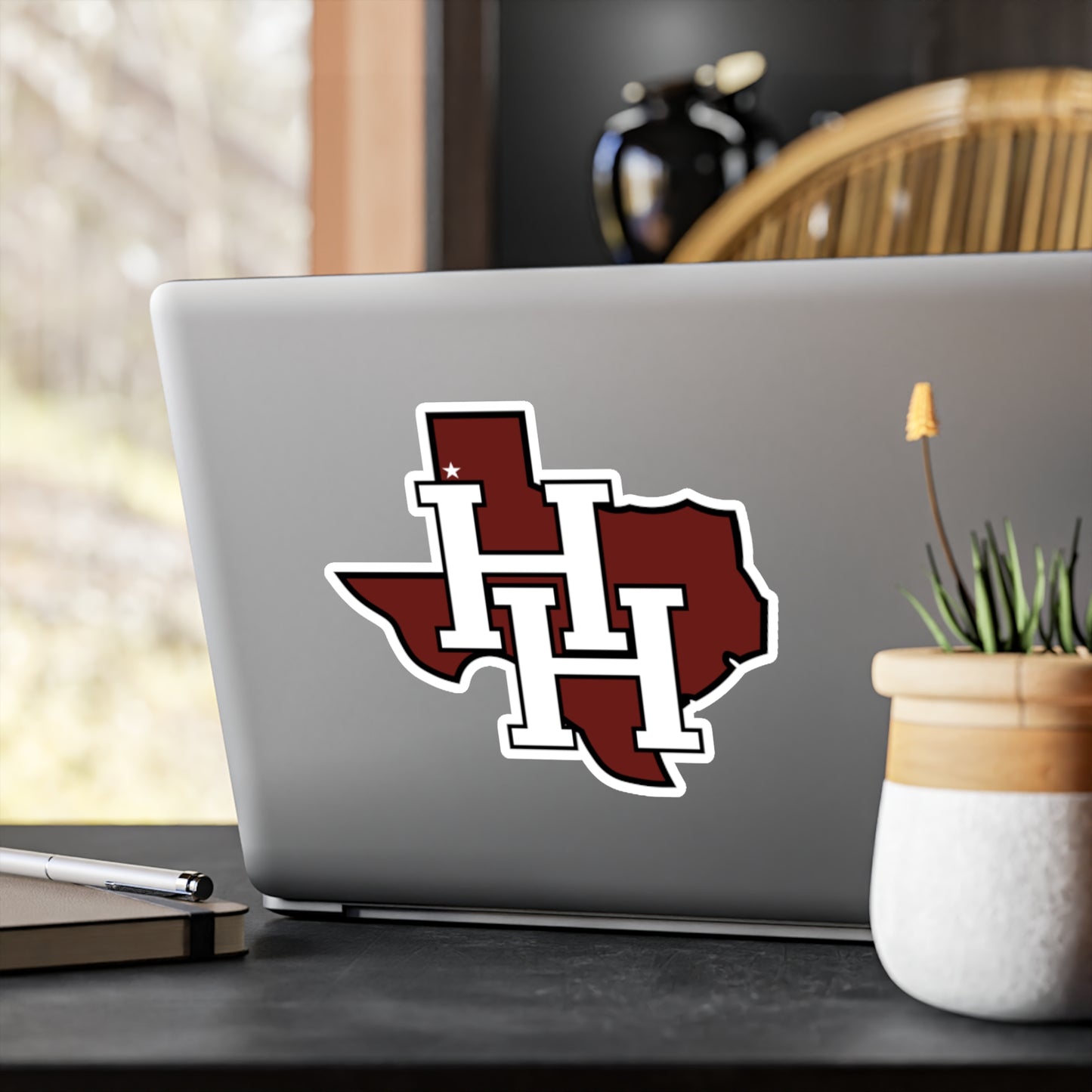 Hereford Texas HH Monogram Vinyl Sticker — Kiss-Cut Decal