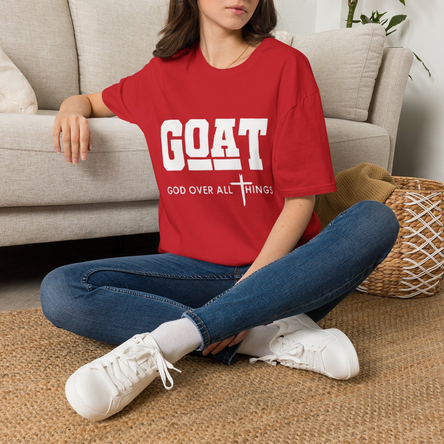 GOAT (God Over All Things) T-Shirt — Christian Faith Graphic Tee