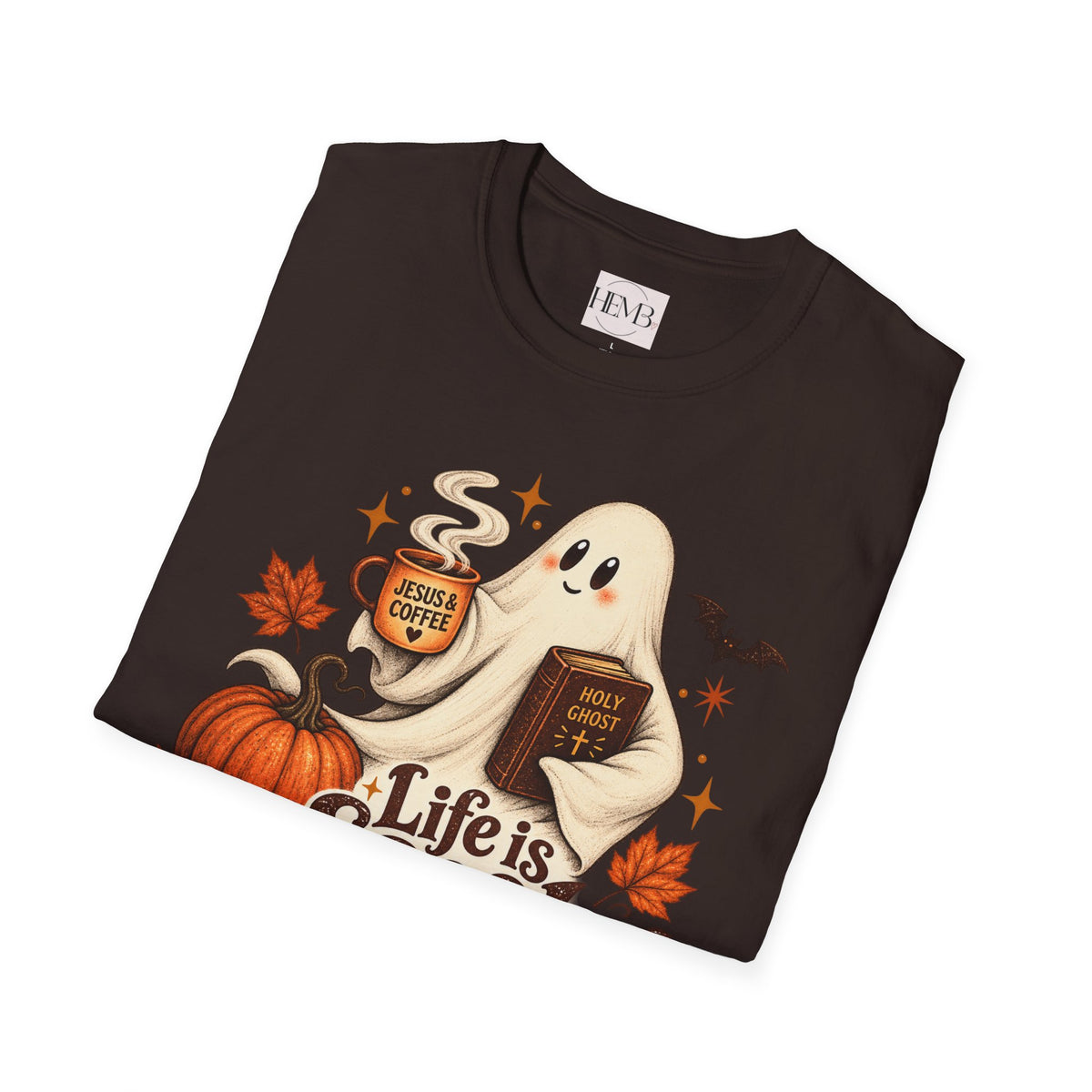 Life Is Spooky Without Jesus T-Shirt — Christian Halloween Ghost Tee