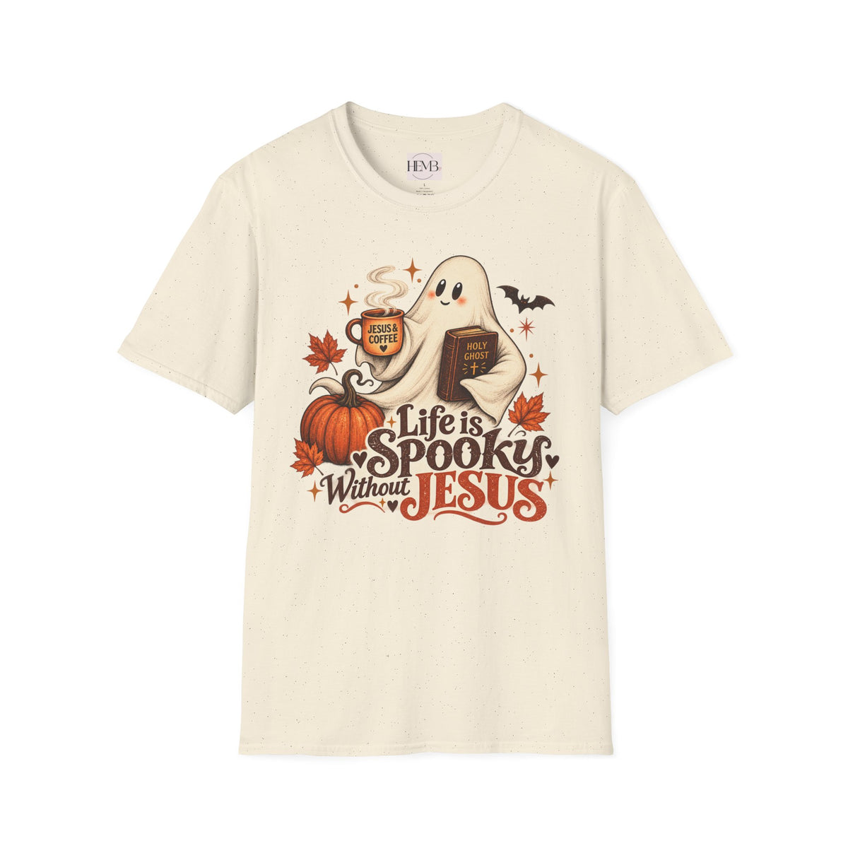 Life Is Spooky Without Jesus T-Shirt — Christian Halloween Ghost Tee