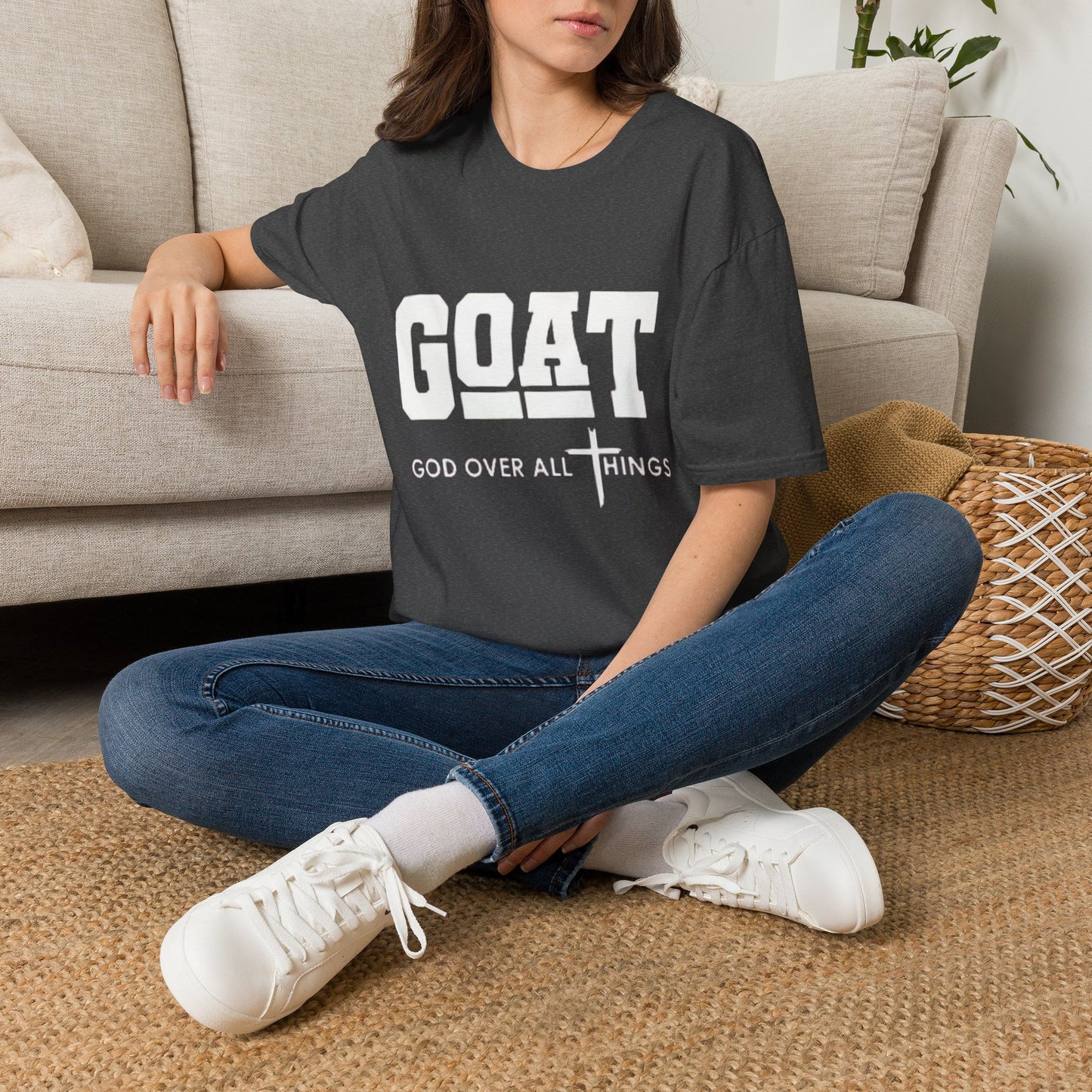 GOAT (God Over All Things) T-Shirt — Christian Faith Graphic Tee