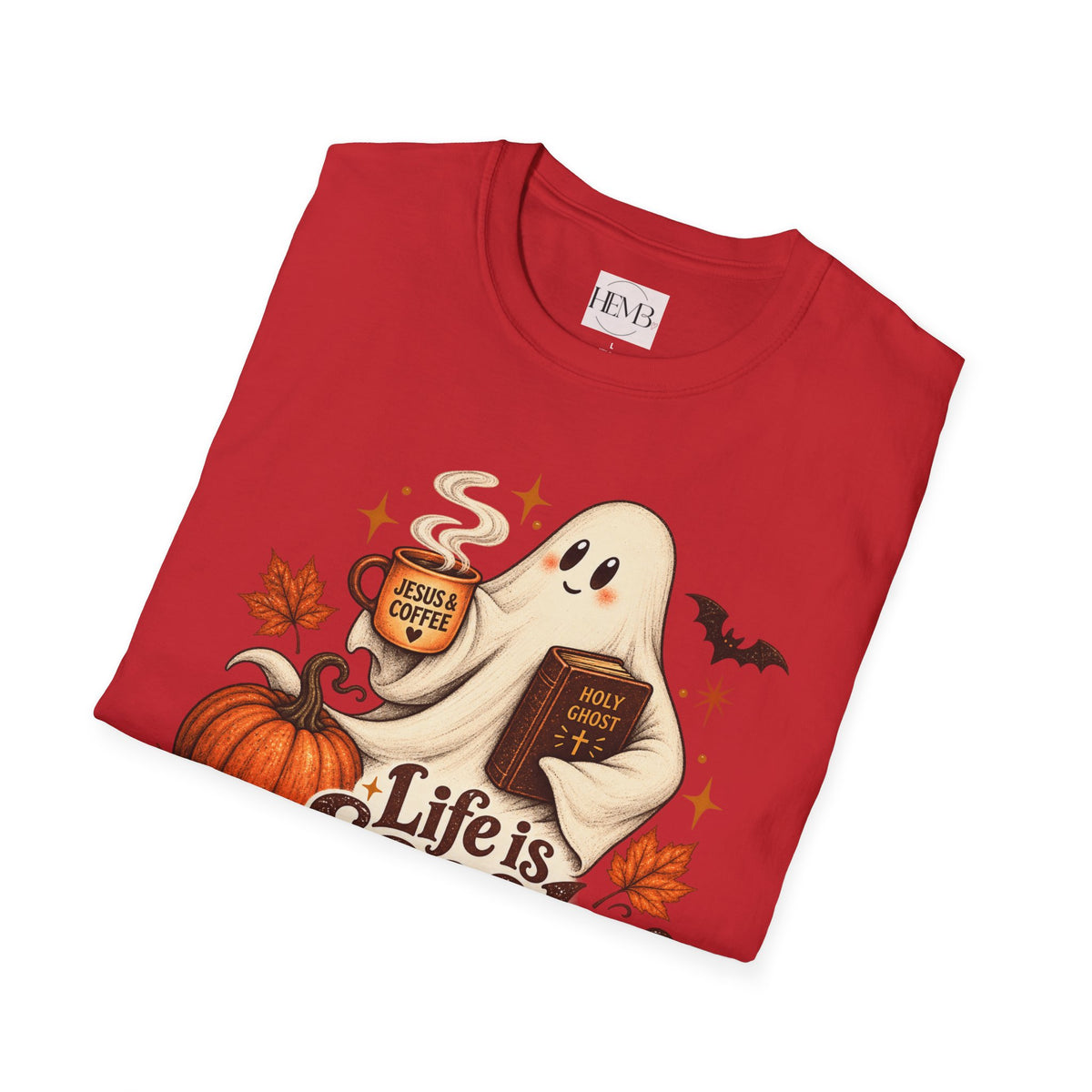 Life Is Spooky Without Jesus T-Shirt — Christian Halloween Ghost Tee