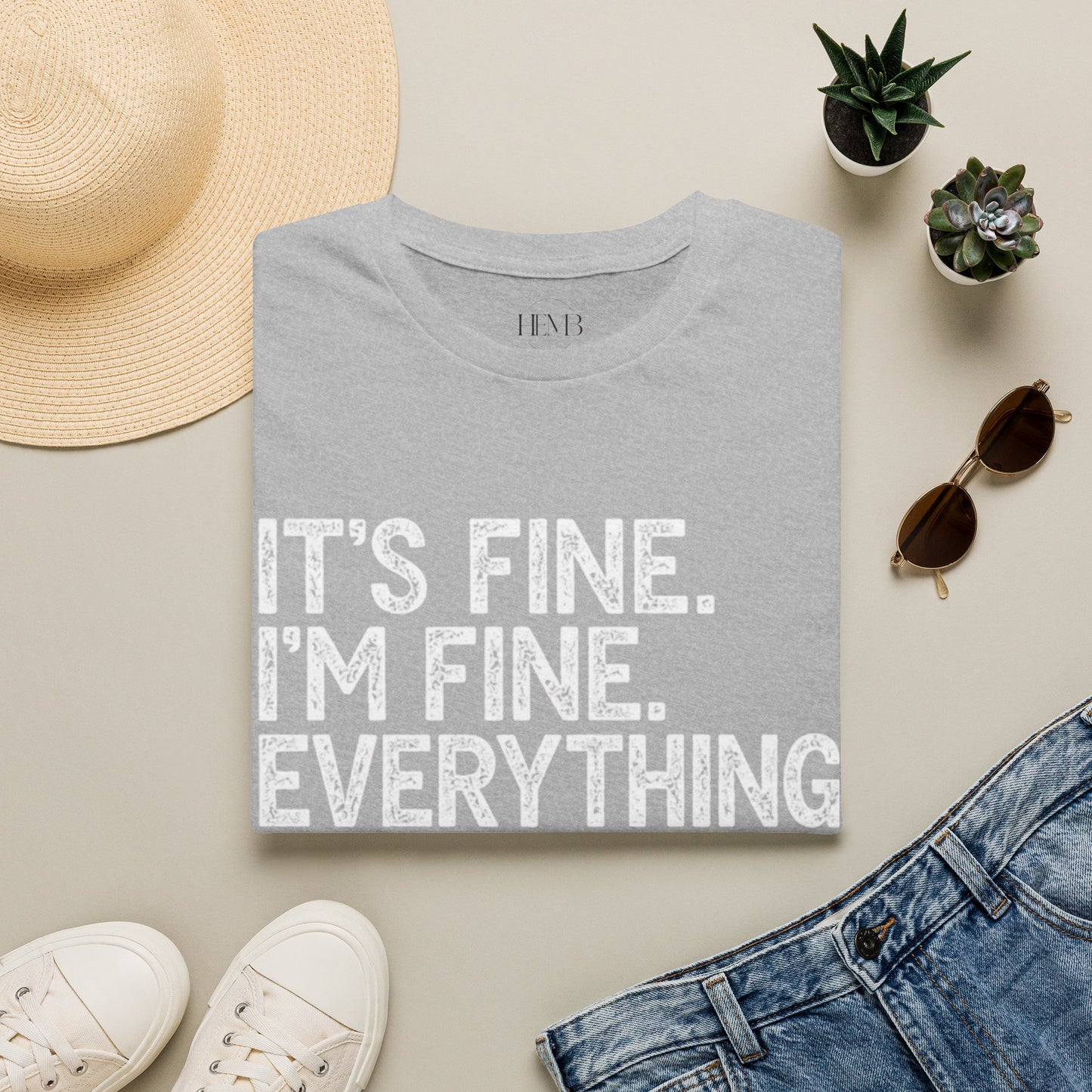 Senior Mom T‑Shirt — "It's Fine. I'm Fine. Everything is Fine." Graduation Mom Tee