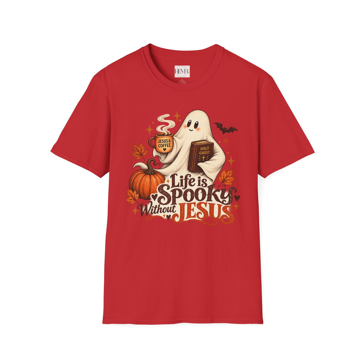 Life Is Spooky Without Jesus T-Shirt — Christian Halloween Ghost Tee