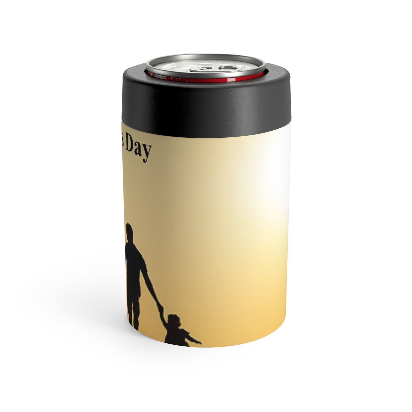 Father's Day Can Holder – Silhouette Dad & Kids Sunset Beverage Cozy