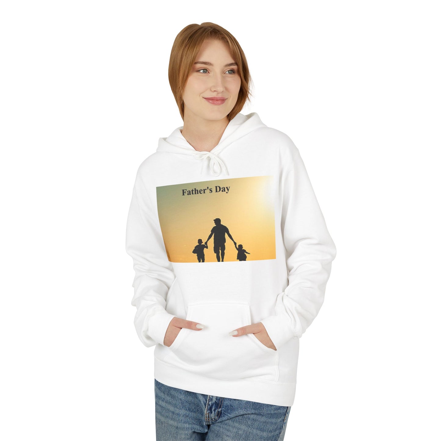 Father’s Day Hoodie – Silhouette Dad with Kids Sunset Sweatshirt