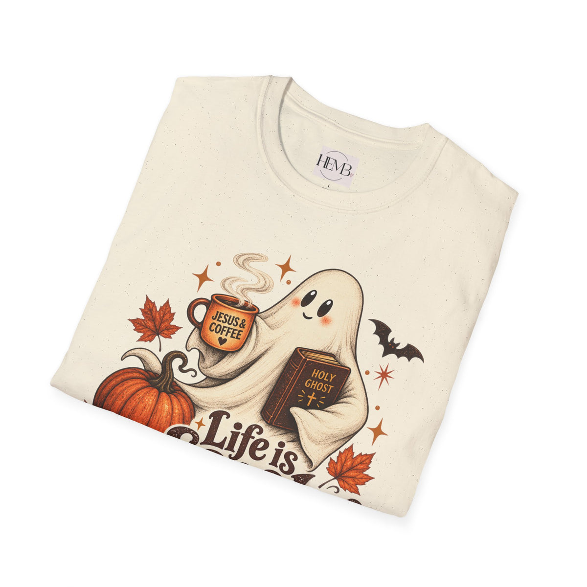 Life Is Spooky Without Jesus T-Shirt — Christian Halloween Ghost Tee