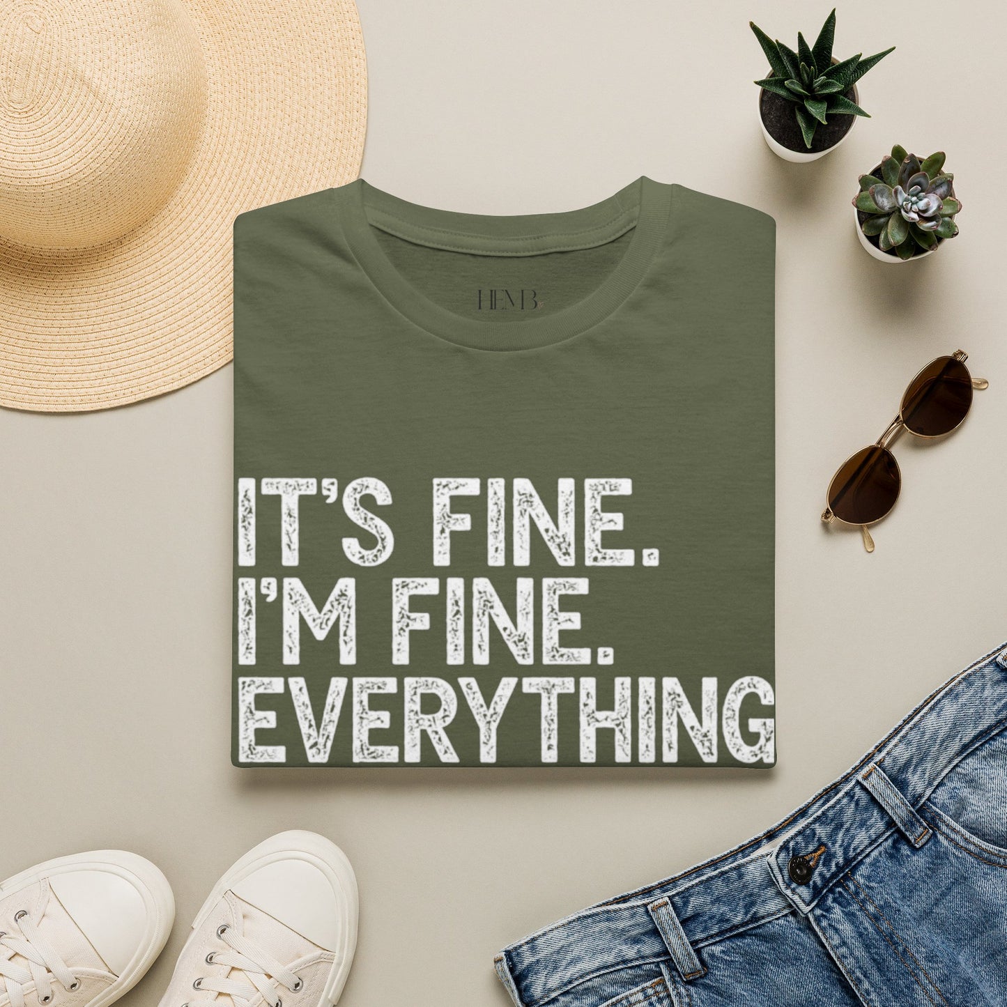 Senior Mom T‑Shirt — "It's Fine. I'm Fine. Everything is Fine." Graduation Mom Tee