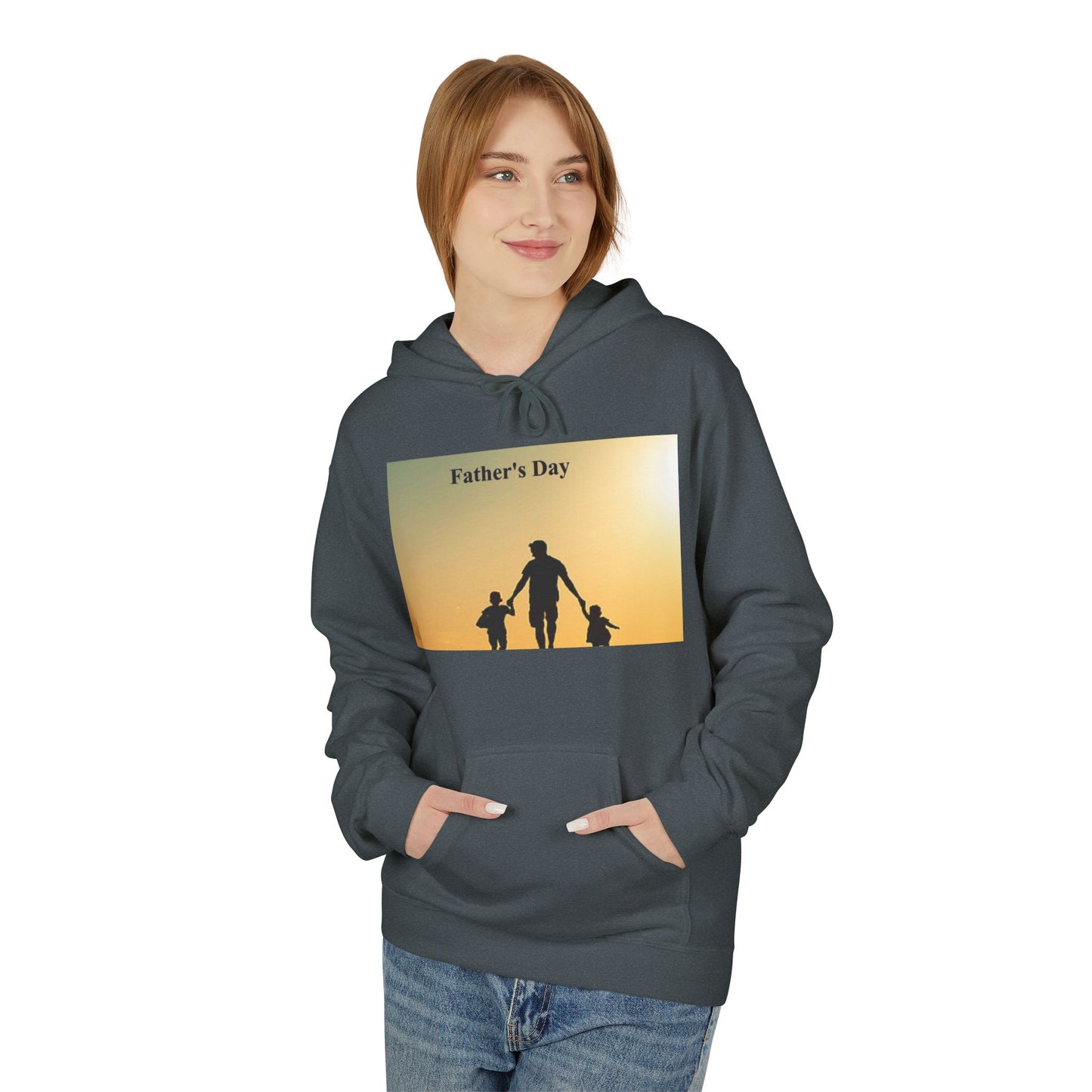 Father’s Day Hoodie – Silhouette Dad with Kids Sunset Sweatshirt