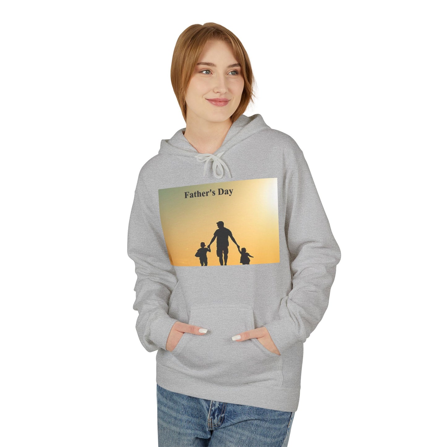 Father’s Day Hoodie – Silhouette Dad with Kids Sunset Sweatshirt