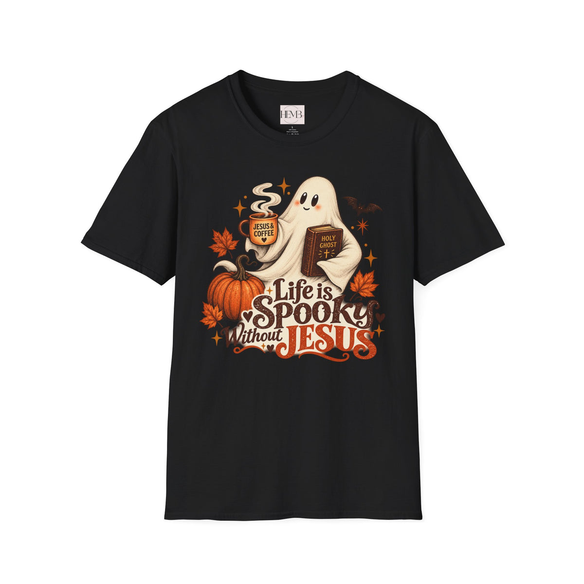 Life Is Spooky Without Jesus T-Shirt — Christian Halloween Ghost Tee