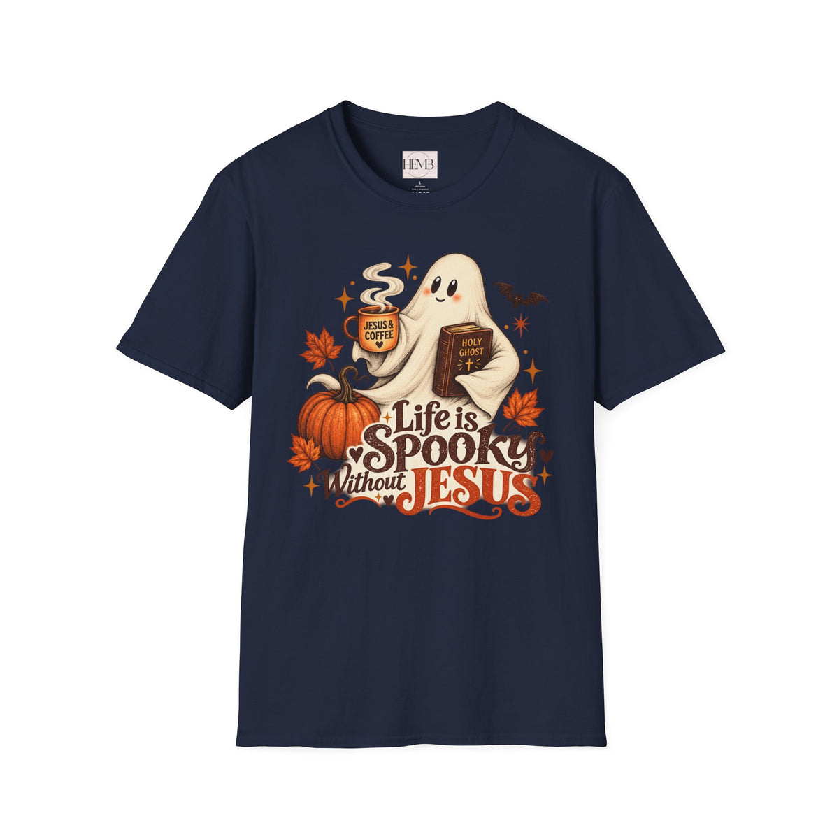 Life Is Spooky Without Jesus T-Shirt — Christian Halloween Ghost Tee