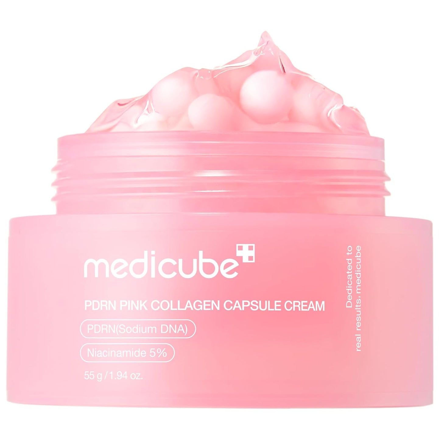 medicube Capsule Cream with Salmon DNA PDRN Pink Collagen | Lightweight Moisturizing Cream with PDRN, Niacinamide for Uneven Skin Tone and Texture, Glow hydration | Korean Skincare