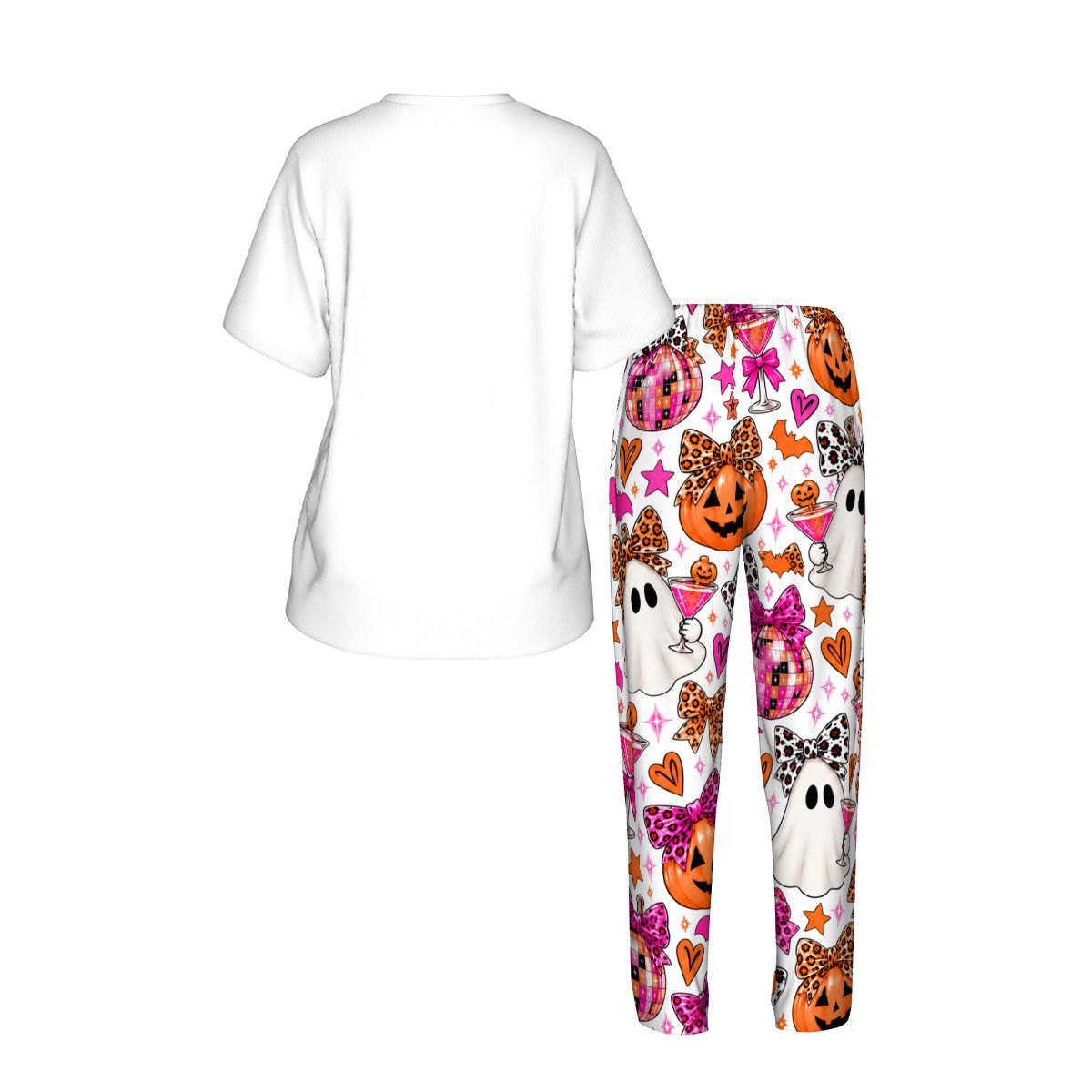 Women's ShortSleeved Pajama Set Halloween shirt halloween pants