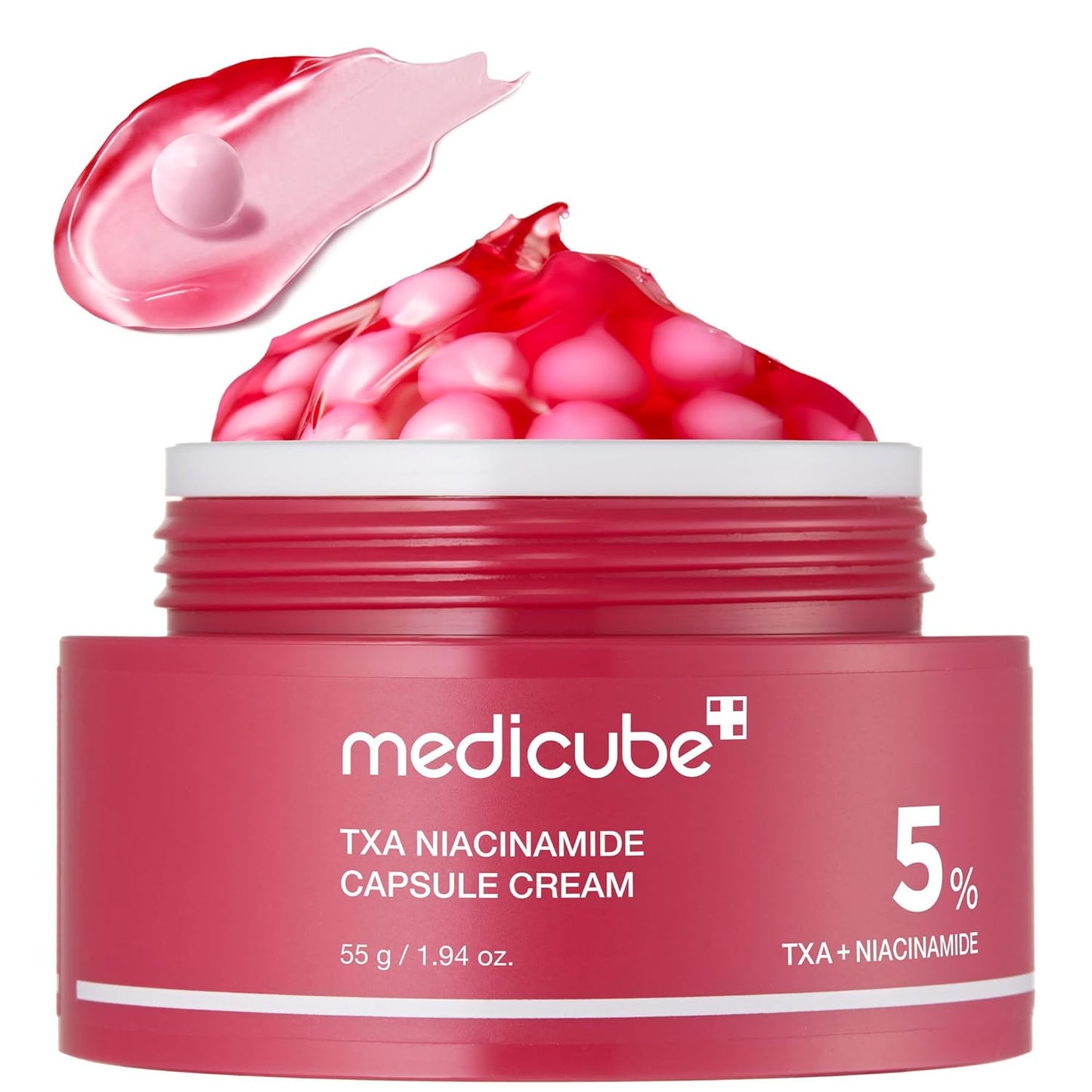 medicube Capsule Cream with TXA + Niacinamide | Dual Radiance Moisturizer Ideal for Use After Spot Care, Uneven Skin Tone & Texture & Hydration | 99% Pure Tranexamic Acid | Korean Skincare